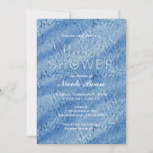 Invitation de douche de nuptiale bleue aux gouttes (Devant)
