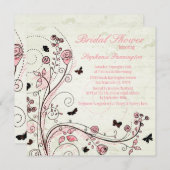 invitation de douche de nuptiale tourbillon à fleu (Devant / Derrière)