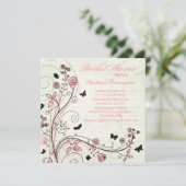 invitation de douche de nuptiale tourbillon à fleu (Debout devant)