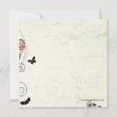 invitation de douche de nuptiale tourbillon à fleu (Dos)