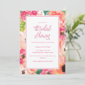 Invitation de douche de nuptiale TROPICALE FLORALE (Debout devant)