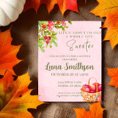 Invitation de douche de panier de pomme rustique –