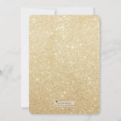 Invitation de douche de parties scintillantes d'or (Dos)