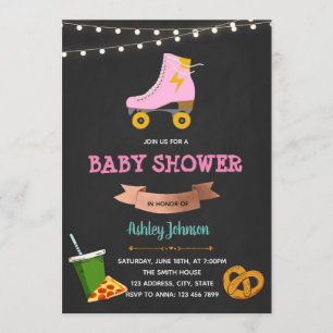 Invitation de douche de patins et de casse-croûte