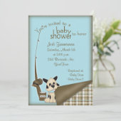 Invitation de douche de pêcheur de bébé (Debout devant)