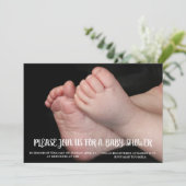 Invitation de douche de pieds de bébé (Debout devant)