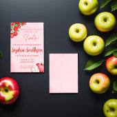 Invitation de Douche de Pomme Rustique – Aquarelle