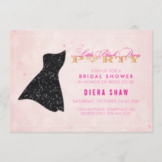 Invitation de douche de robe noire Little Black Dr