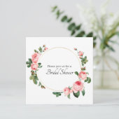 Invitation de douche de rose rose blushante (Debout devant)