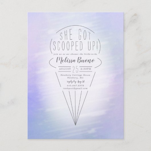 Invitation de douche de thème de crème glacée rama (Devant)