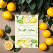 Invitation de douche de verdure au citron