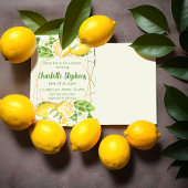 Invitation de douche de verdure de citron