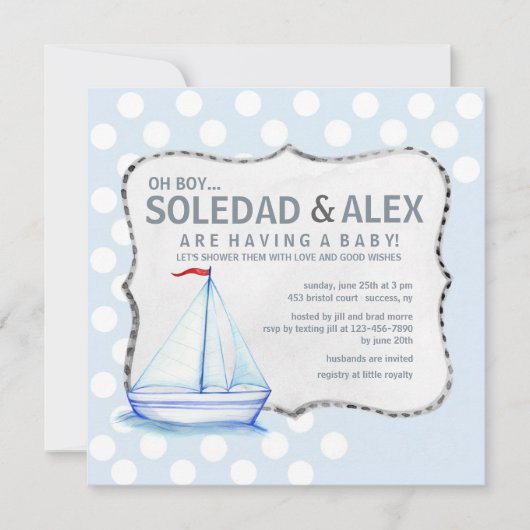 Invitation de douche de voilier (Devant)