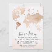Invitation de douche de voyage de couples de carte (Devant)
