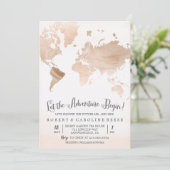 Invitation de douche de voyage de couples de carte (Debout devant)