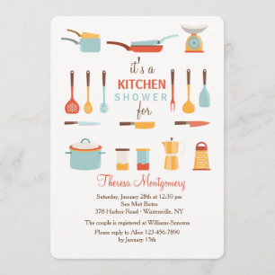 Invitation de douche d'outils de cuisine