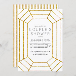 Invitation de douche du couple mariage en diamant