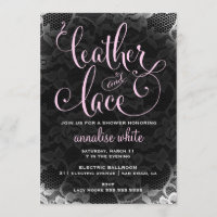 Invitation de douche du cuir 311 et de la dentelle