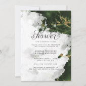 Invitation de douche | Emerald Green Watercolor Ge (Devant)