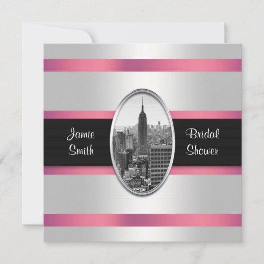 Invitation de douche ESB Blanche Rose (Devant)