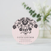 Invitation de douche florale chic parisienne (Debout devant)