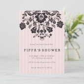 Invitation de douche florale chic parisienne (Debout devant)
