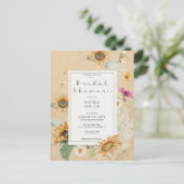 Invitation de douche florale de tournasol d'été vi (Debout devant)