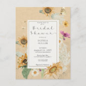 Invitation de douche florale de tournasol d'été vi (Devant)