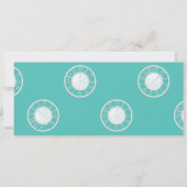 Invitation de douche Florale Turquoise Autour de l (Dos)