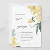 Invitation DE DOUCHE FLORALE VERTE JAUNE PROPRE CO (Devant)