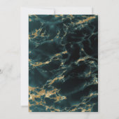 Invitation de douche | Géode Turquoise Smokey (Dos)