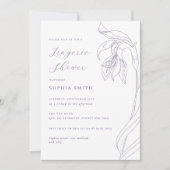 Invitation de douche lingerie fleur de lavande en  (Devant)