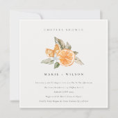 Invitation de douche minimal Boho Boho Foliage cou (Devant)