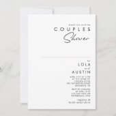 Invitation de douche minimaliste moderne Couples (Devant)
