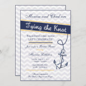 Invitation de douche nautique - Ancre de plage (Devant / Derrière)