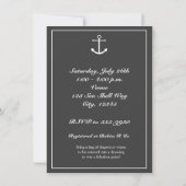 Invitation de douche nautique grise et blanche chi (Dos)
