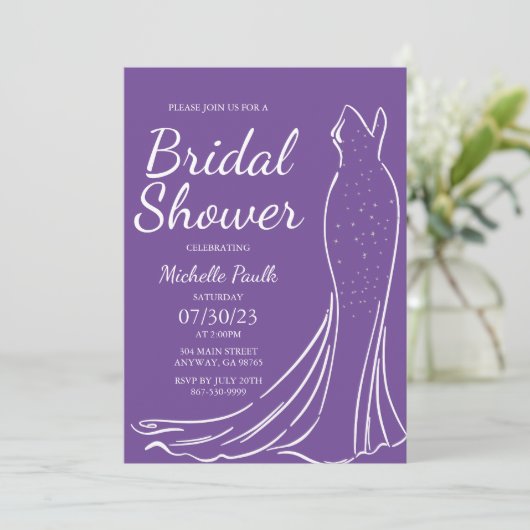 Invitation de douche nuptiale (Debout devant)