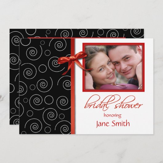 Invitation de douche nuptiale (Devant / Derrière)