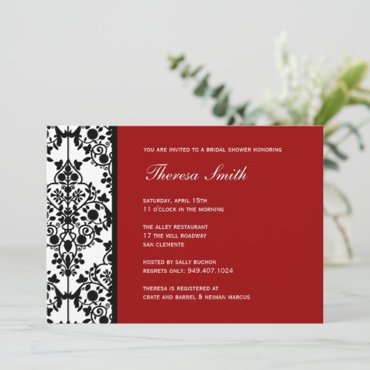 Invitation de douche nuptiale (Debout devant)