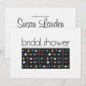 Invitation de douche nuptiale (Devant / Derrière)