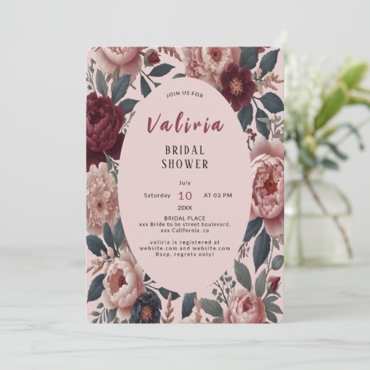 Invitation de douche nuptiale (Debout devant)