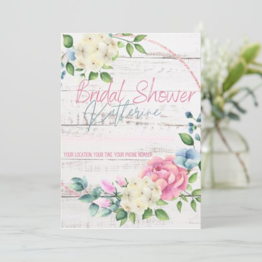 Invitation de douche nuptiale (Debout devant)