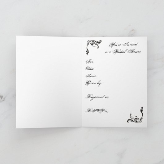 Invitation de douche nuptiale (Intérieur)