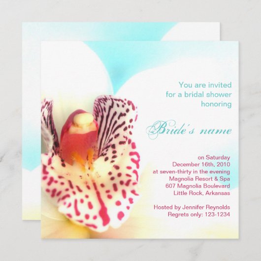 Invitation de douche nuptiale (Devant / Derrière)