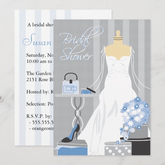 Invitation de douche nuptiale (Devant / Derrière)