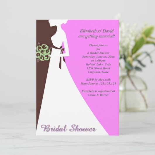 Invitation de douche nuptiale (Debout devant)