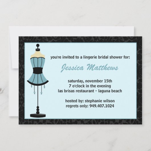 Invitation de douche nuptiale (Devant)