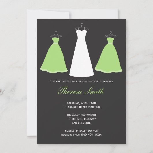 Invitation de douche nuptiale (Devant)