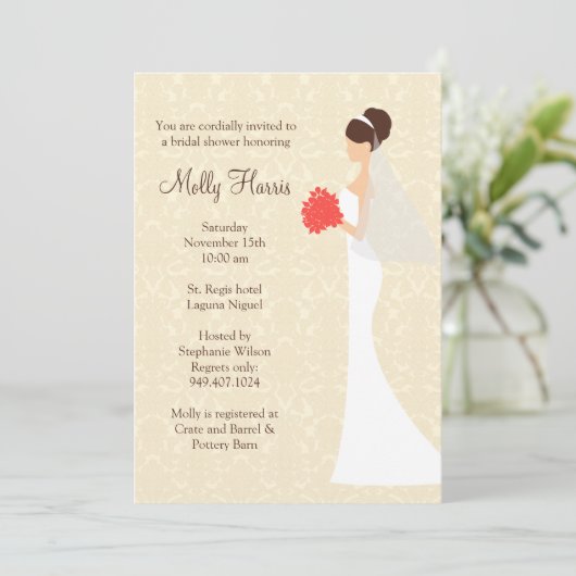 Invitation de douche nuptiale (Debout devant)