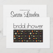 Invitation de douche nuptiale (Devant / Derrière)